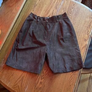 Vintage Bagatelle suede-like trouser shorts.